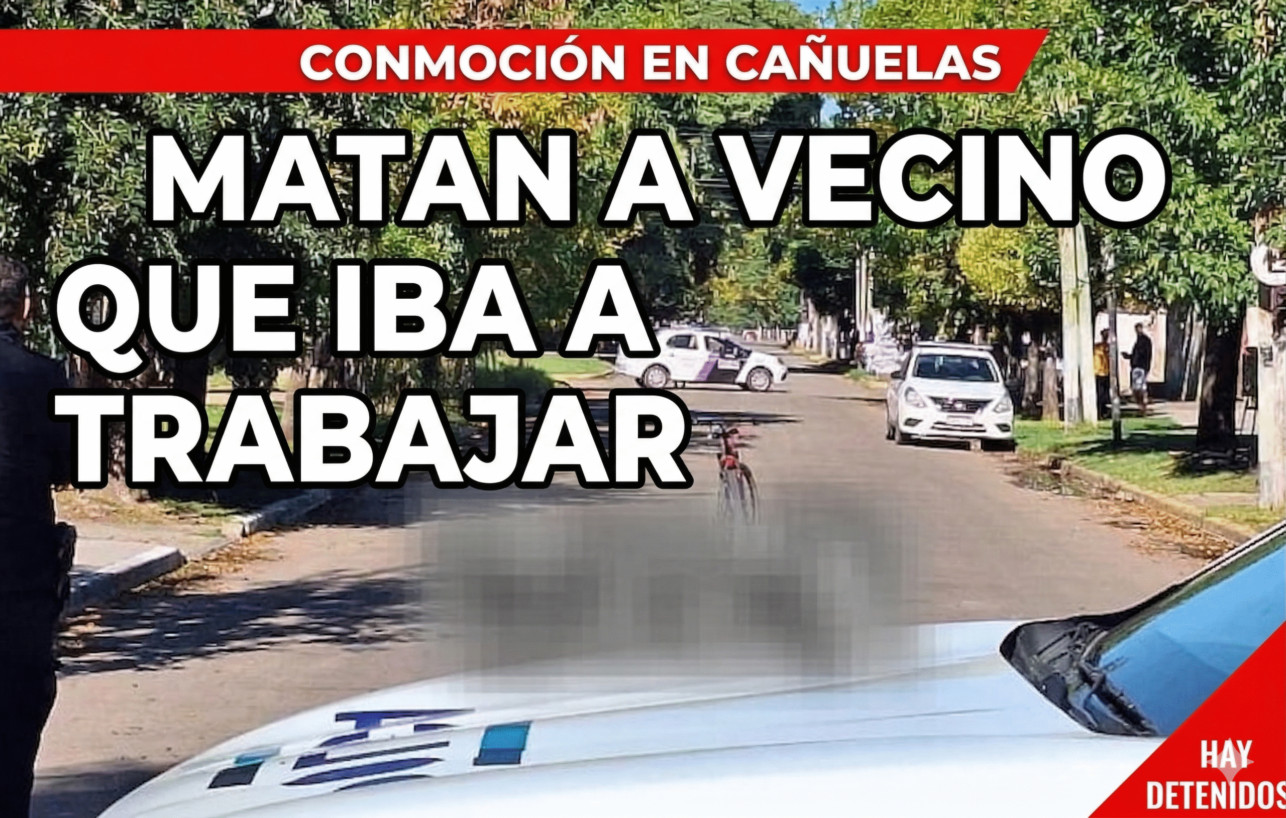 Escena del crimen en Cañuelas: operativo policial tras el asesinato del vigilador Guillermo Bastiano.