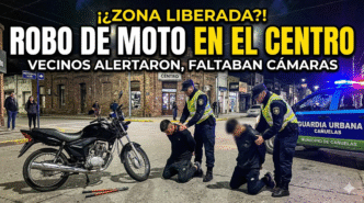 Detención de dos delincuentes por intento de robo de una moto en el centro de Cañuelas por falta de cámaras de seguridad.