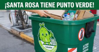Nuevo Punto Verde en Santa Rosa Cañuelas para reciclaje de cartón y botellas plásticas.