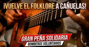 Guitarra en vivo peña solidaria Bomberos Voluntarios Cañuelas vuelve el folklore
