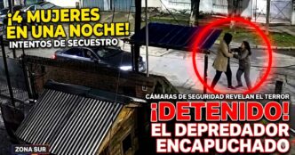 Cámara de seguridad capta el escalofriante intento de secuestro en Cañuelas: un encapuchado ataca a una mujer de madrugada. Inseguridad y zona liberada.
